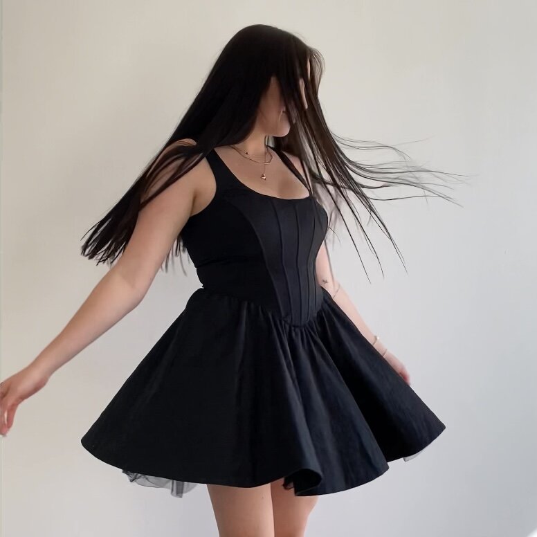 Midnight Corset Dress (M/L)