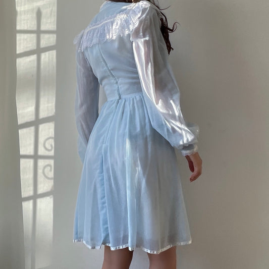 Gunne Sax Blue Bird Dress (XS/S)