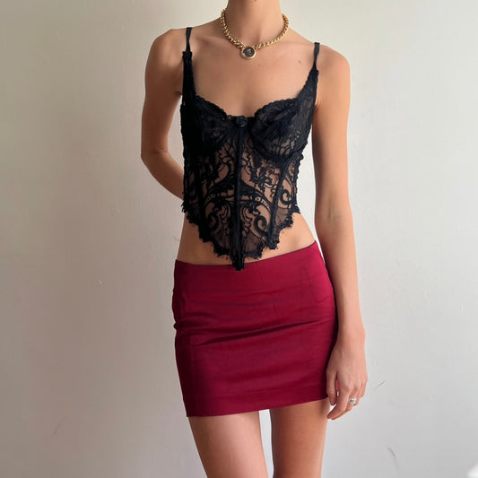 Bordeaux Mini Skirt (XS/S)