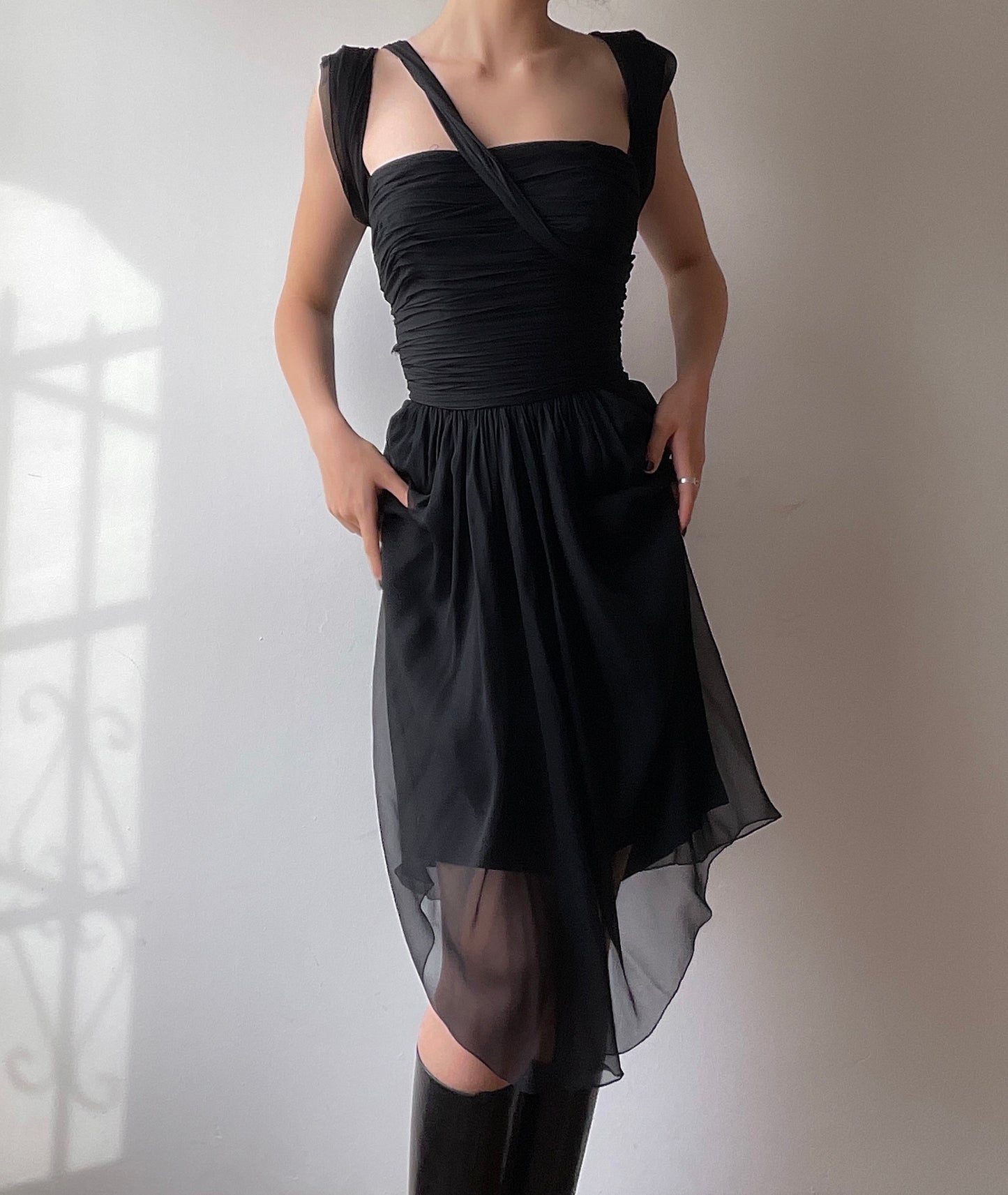 1950s Silk Dress (XS/S)