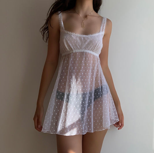 Dotted Babydoll Dress (M)