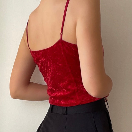 Bordeaux Velvet Cami (XS/S)