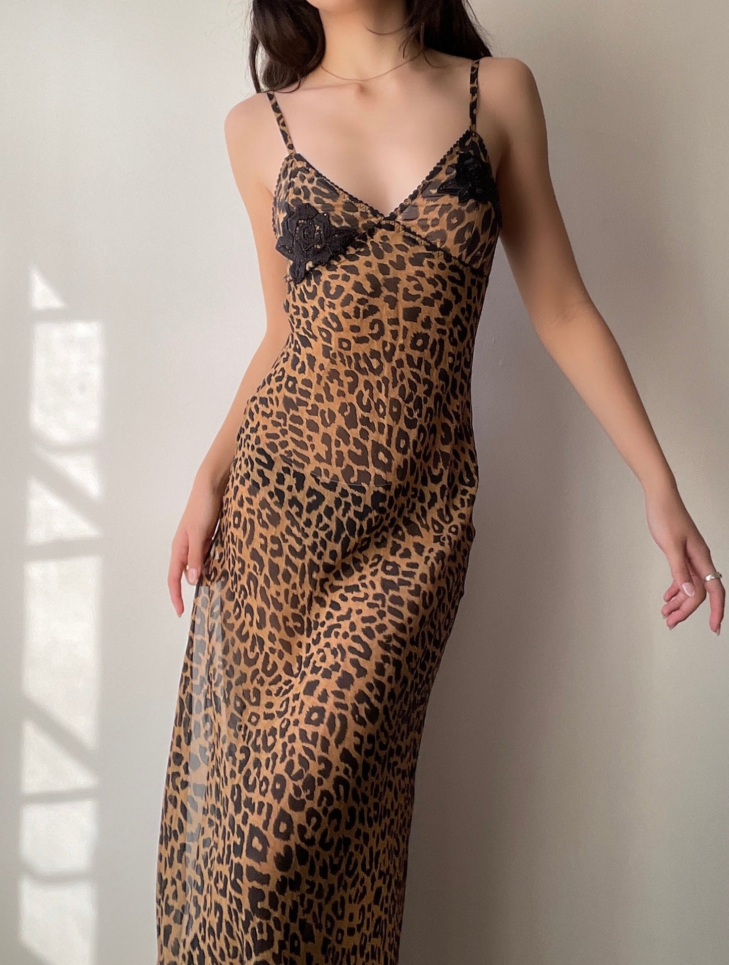 Silk Leopard Gown (XS/S)