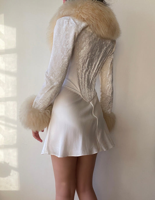 Penny Lane 1990s Faux Fur Corset (XS/S)