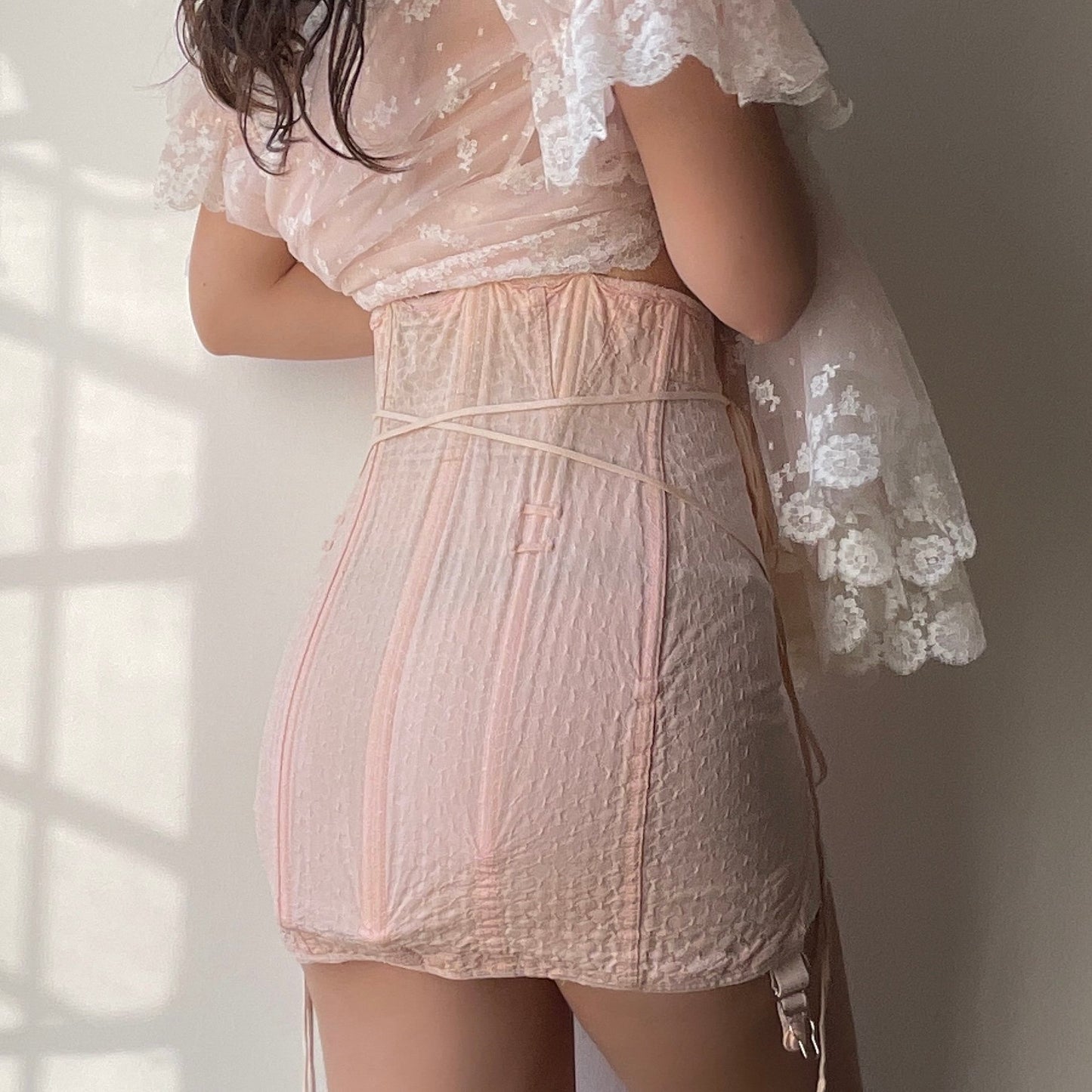 Pink 1940s Girdle Skirt (26")