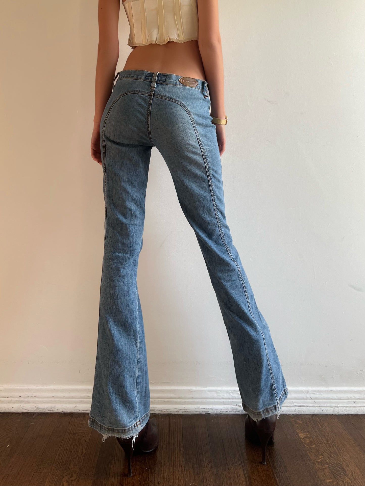 Lace-Up Low Rise Flares (30”)