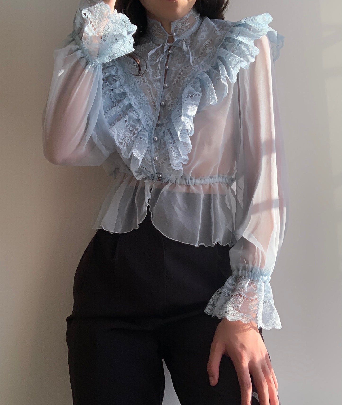 Baby Blue Blouse (XS/S)