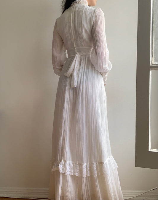 Gunne Sax Plisse Princess Gown (S)