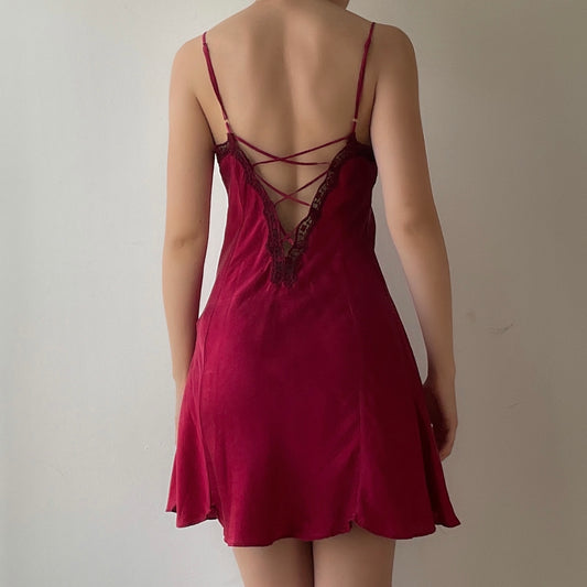 Pure Silk Red Dress (S/M)