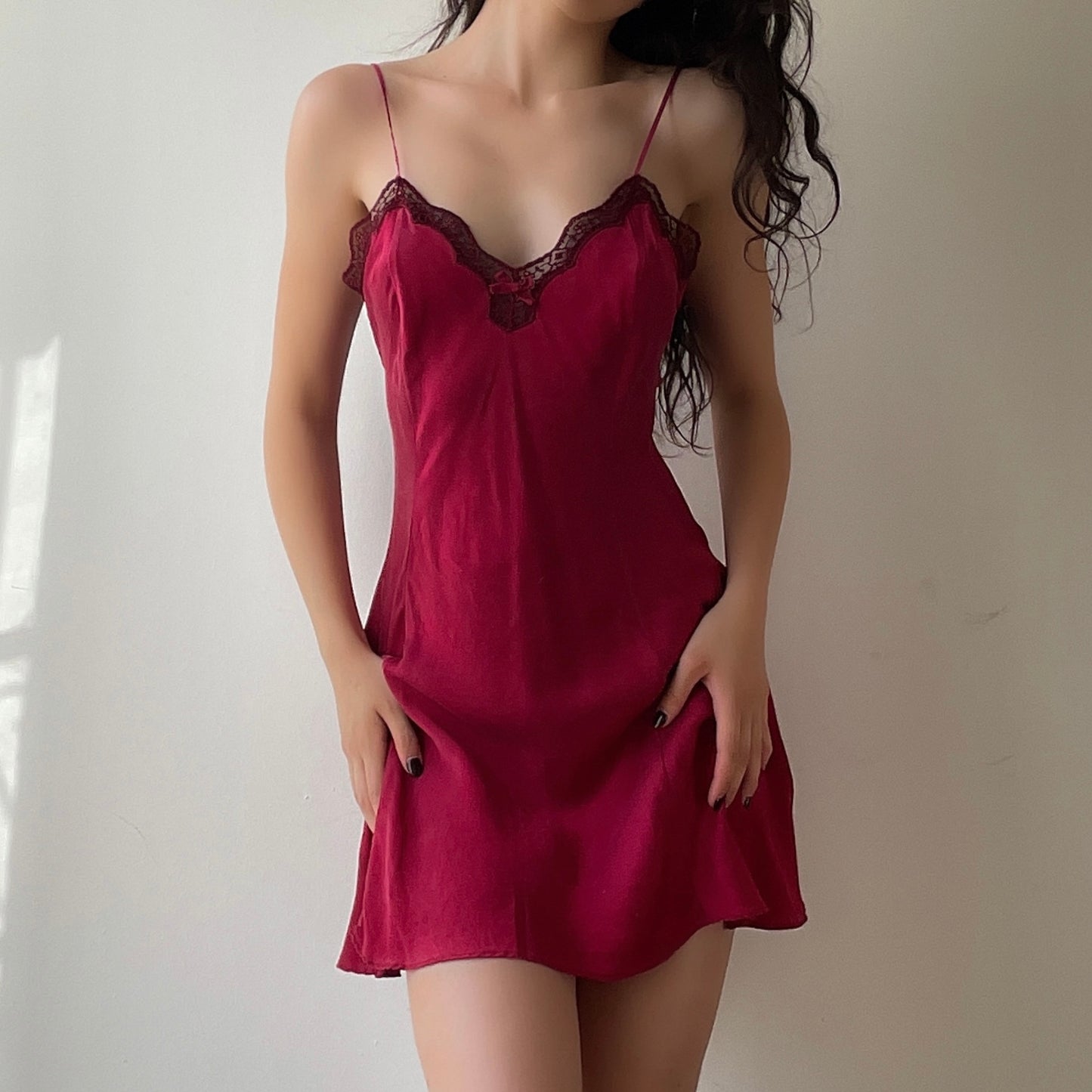 Pure Silk Red Dress (S/M)
