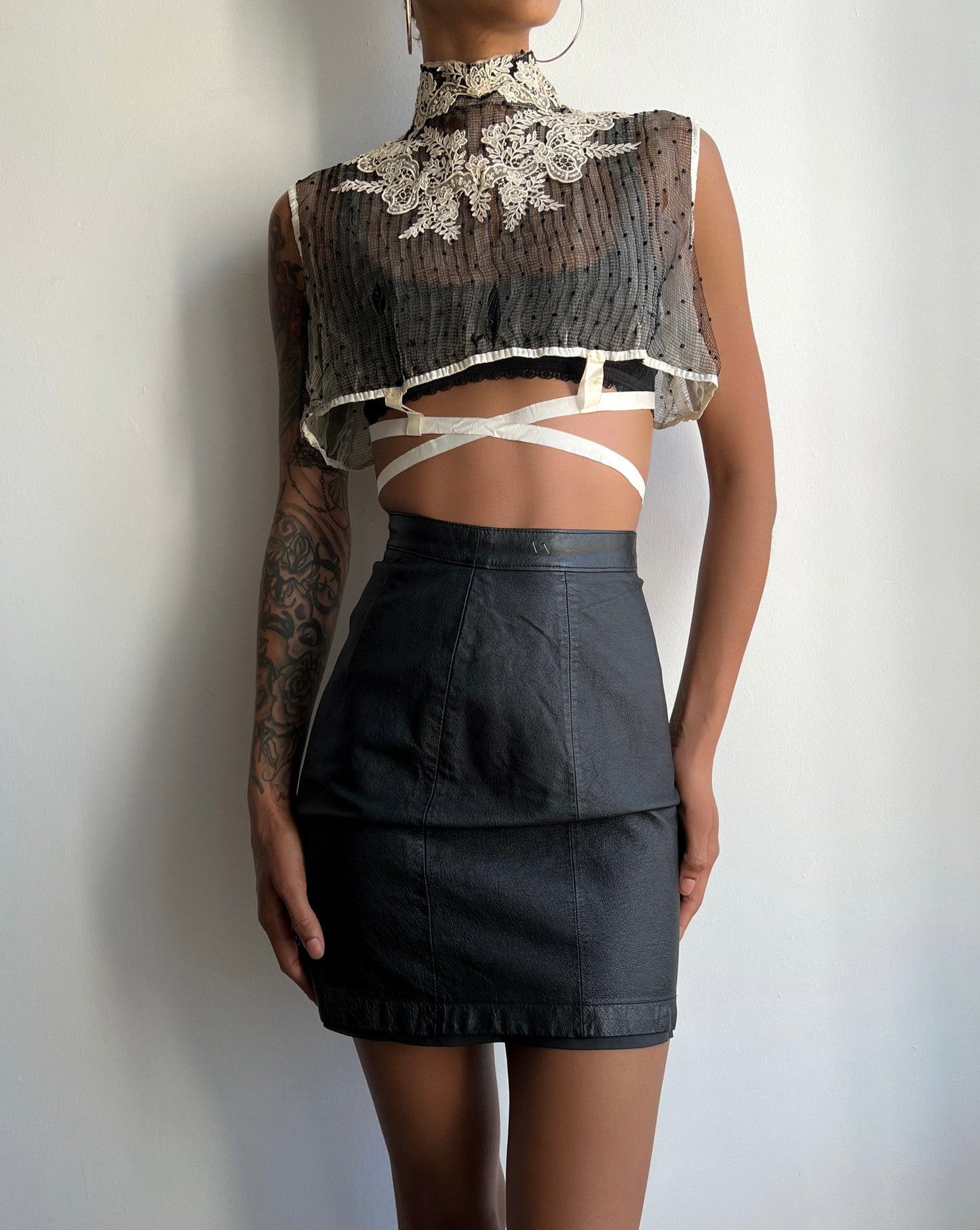 Tiny Leather Mini Skirt (20-23”)