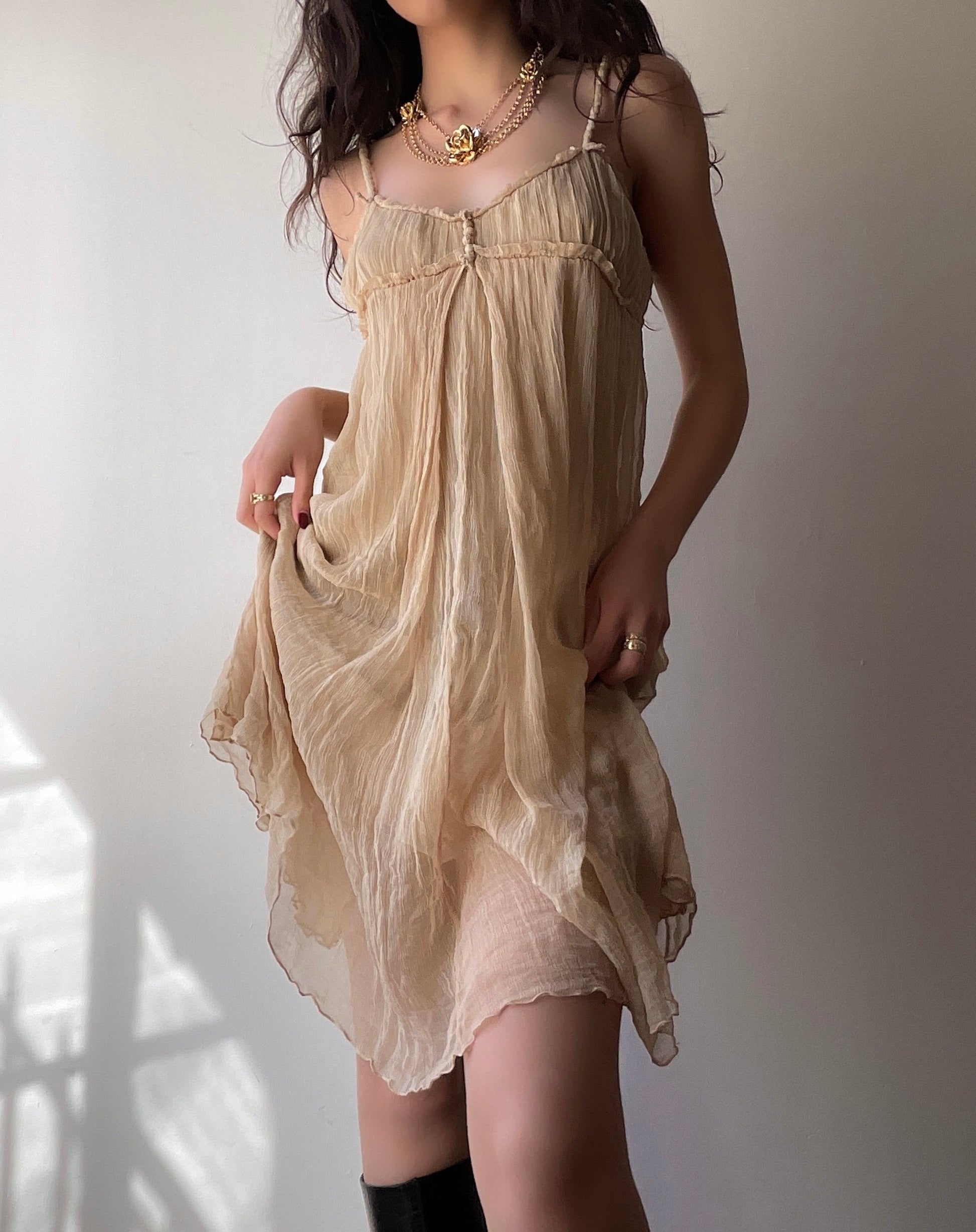 Silk Pleated Dress (XS/S)