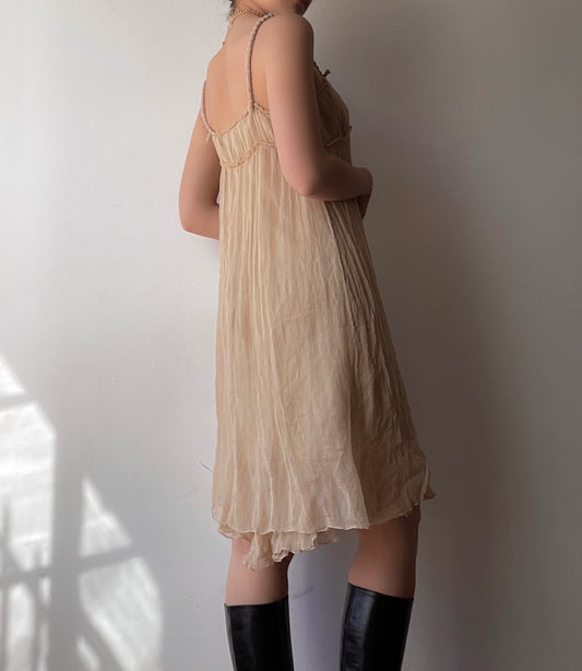 Silk Pleated Dress (XS/S)