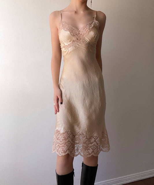 1950s Pure Silk Dress (XS/S)