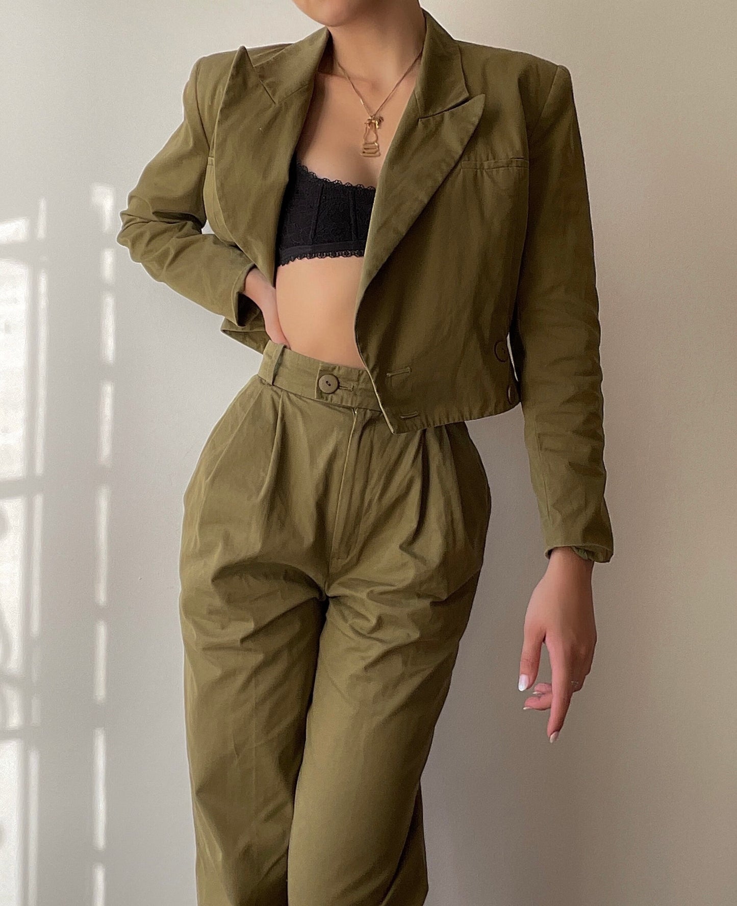 Olive Green Suit (XS/S)