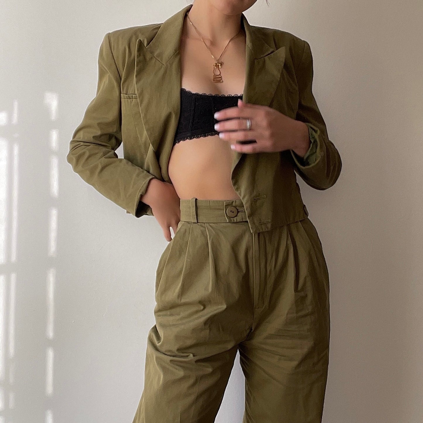 Olive Green Suit (XS/S)