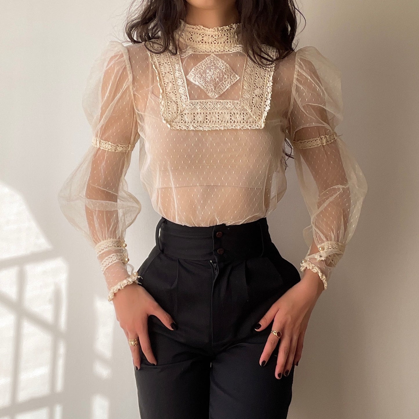 1970s Sheer Blouse (XS/S)