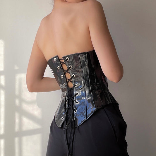 Futuristic Lace-Up Corset (XS-M)