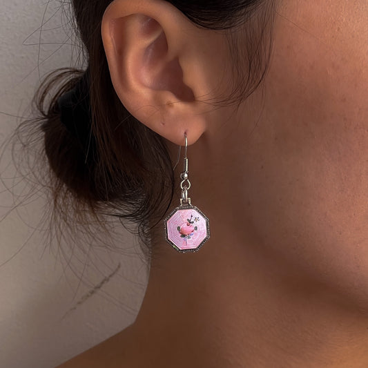 Pink Rosebud Earring