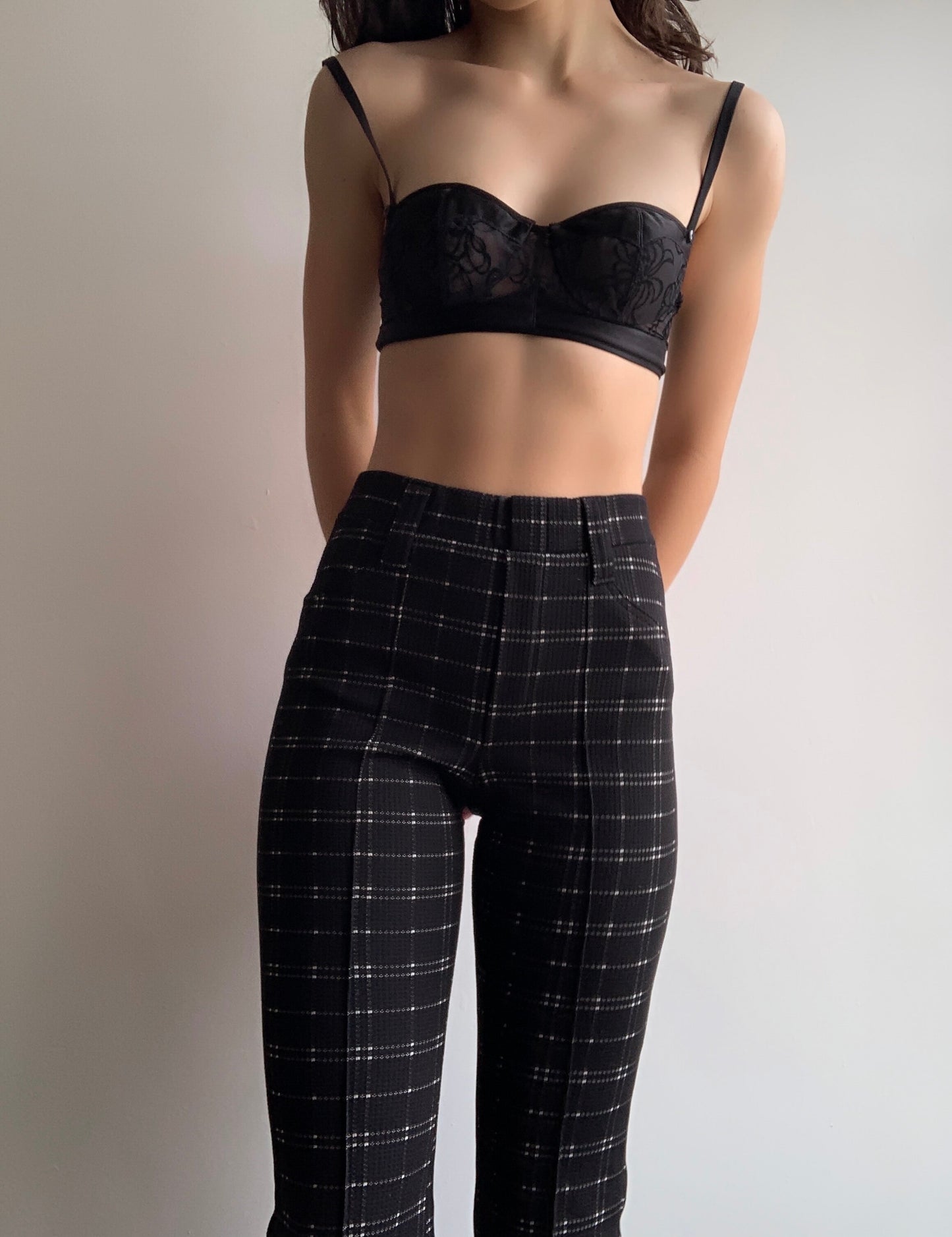 1970s Plaid Trousers (25"/26.5")