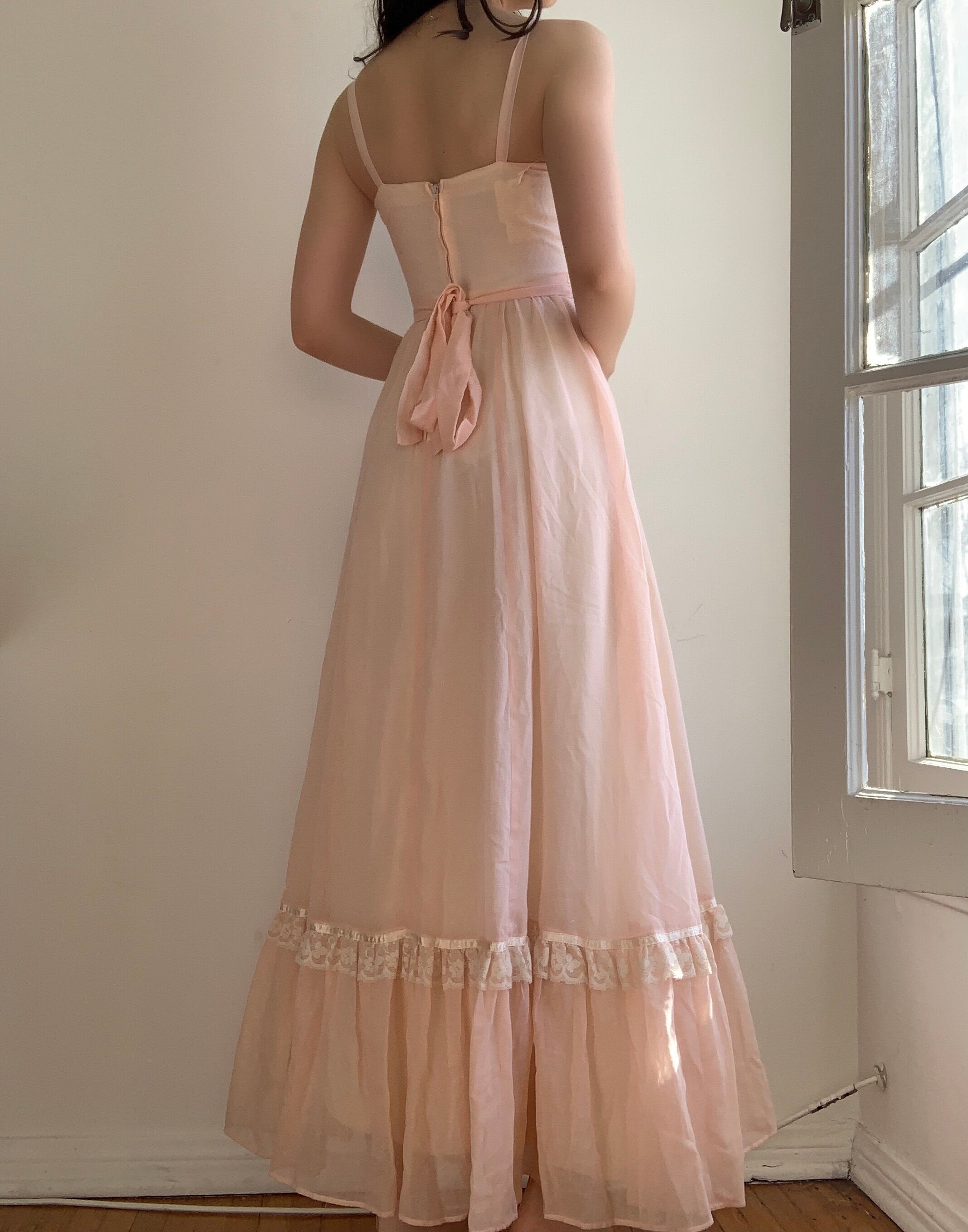 Gunne Sax Vintage Pink Corset orders Gown Trump