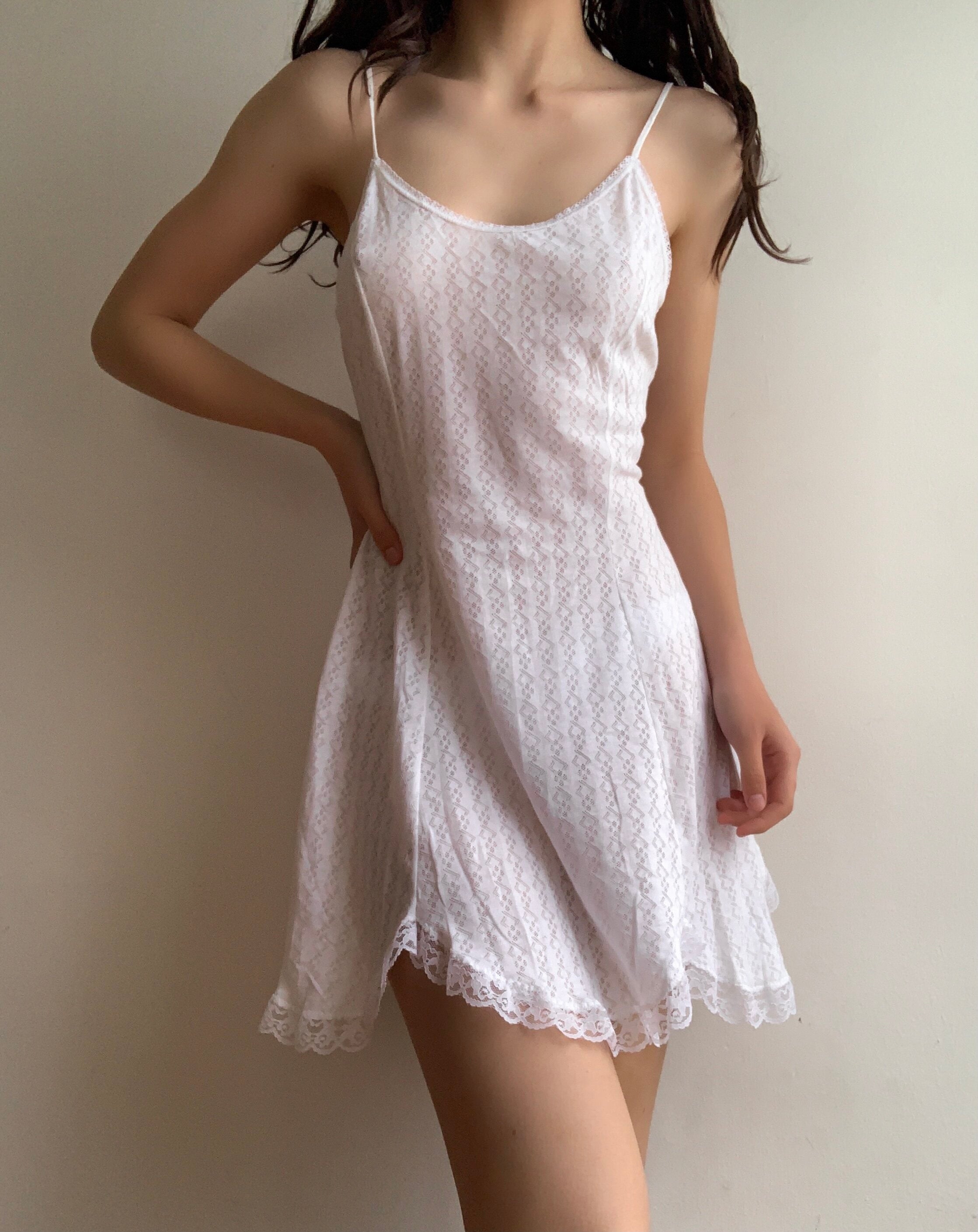 cotton pointelle dress French Connection Women's Square-Neck Pointelle Dress - Cream