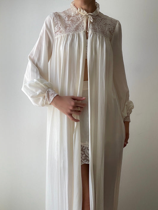 Ivory Lace Duster (XS/S)