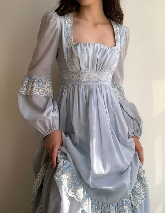 Gunne Sax Blue Sky Gown (XS/S)