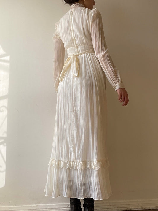 Gunne Sax Plisse Gown (XS/S)