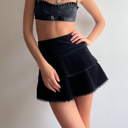 Tiny Velvet Skirt (XXXS/XXS)