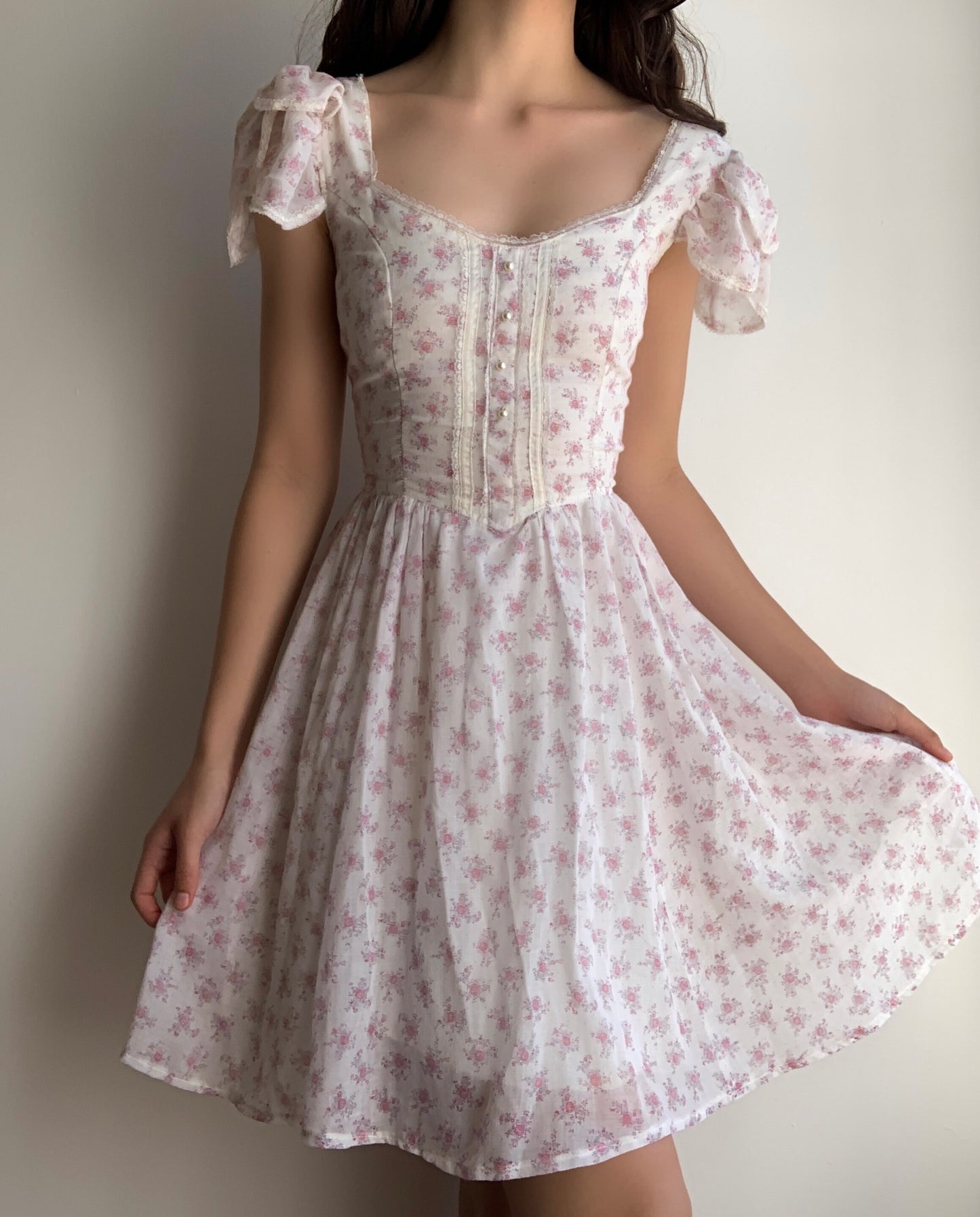 Gunne Sax Floral Mini Dress (XS/S) Gunne Sax Floral Mini Dress (XS/S)