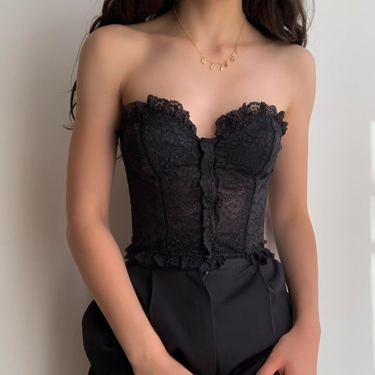 Black Lace Bustier (34B/32C)