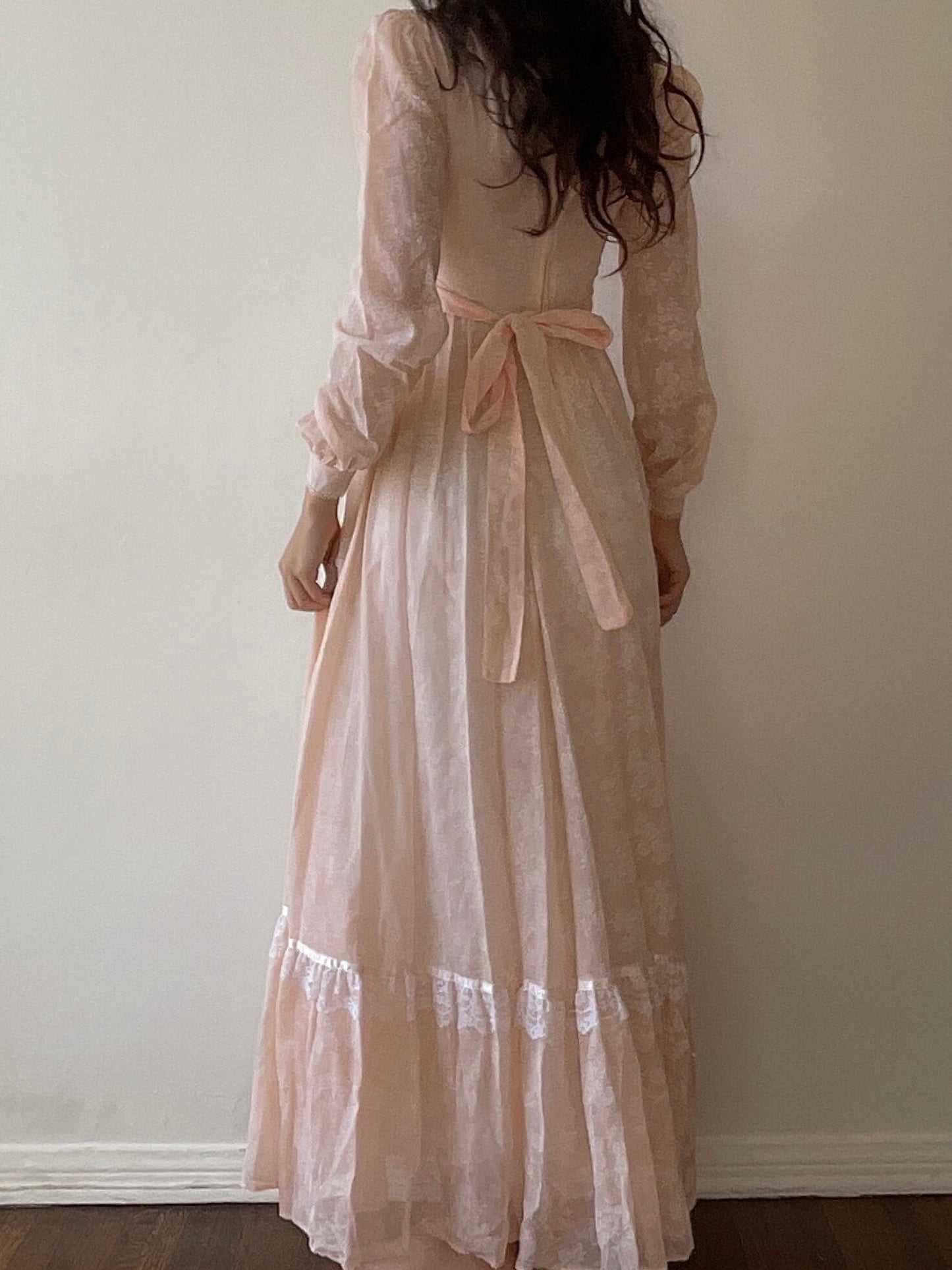 Gunne Sax Pink Petal  Gown (XXS/XS)