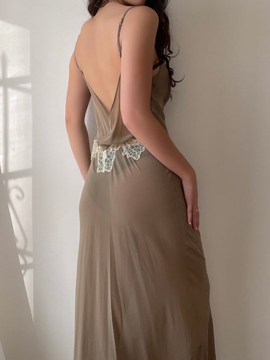 Sage Silk Gown (S/M)